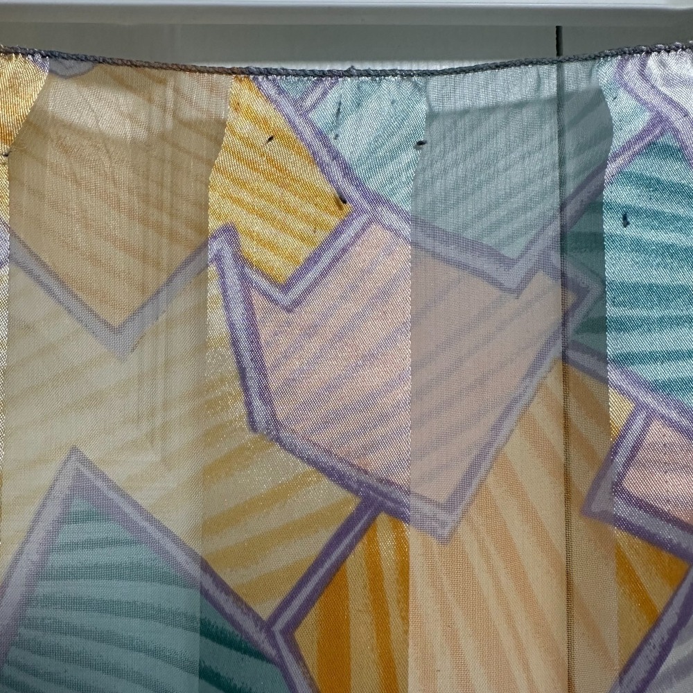 Women Scarf pastel color asymetrical 100% Polyester Rectangular 58x12" In #009